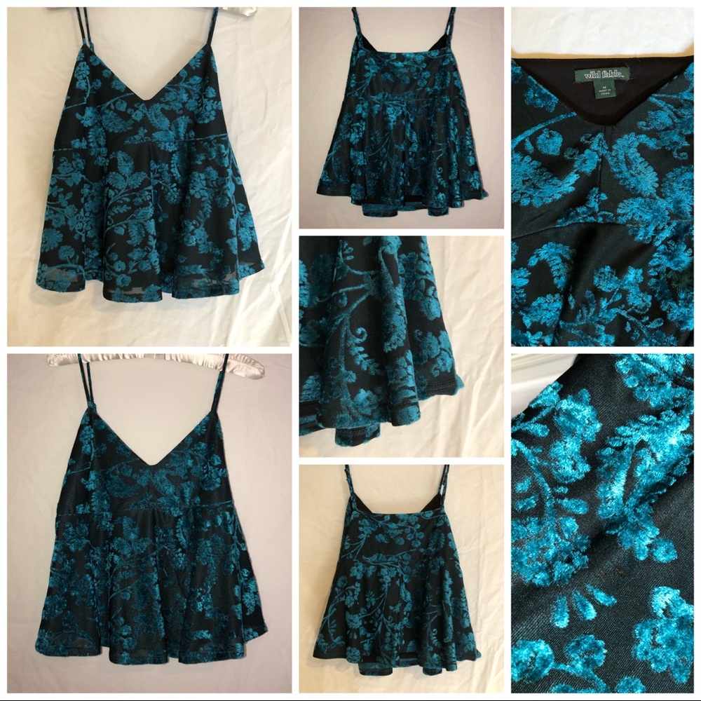 Wild Fable Floral Velvet Tank Top